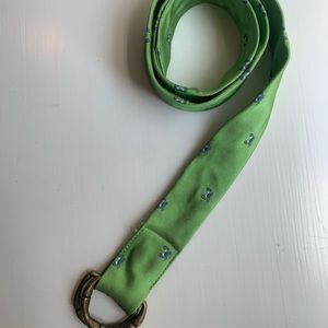 J. Crew “silk tie” belt with crab motif